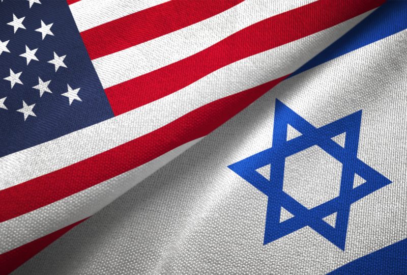 American flag and Israeli flag