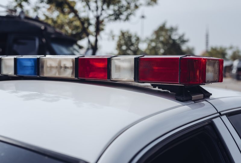 lights on top of cop car